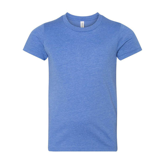 BELLA + CANVAS - Youth CVC Jersey Tee - 3001YCVC - Heather Columbia Blue