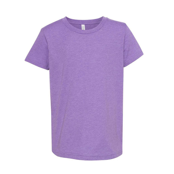 BELLA + CANVAS - Youth CVC Jersey Tee - 3001YCVC - Heather Team Purple