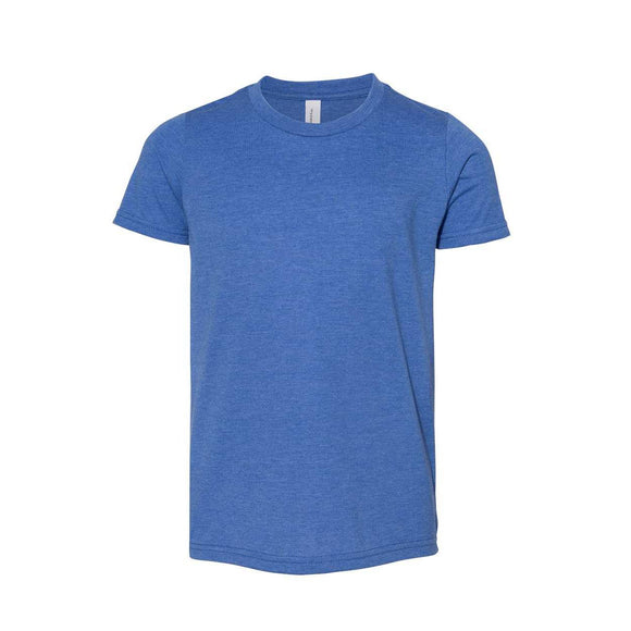 BELLA + CANVAS - Youth CVC Jersey Tee - 3001YCVC - Heather True Royal