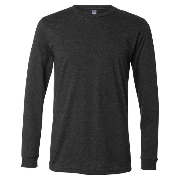 BELLA + CANVAS - Heather CVC Long Sleeve Tee - 3501CVC - Dark Grey Heather