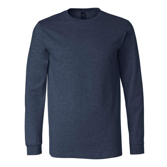 BELLA + CANVAS - Heather CVC Long Sleeve Tee - 3501CVC - Heather Navy