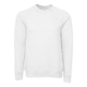 BELLA + CANVAS - Sponge Fleece Raglan Crewneck Sweatshirt - 3901 - White