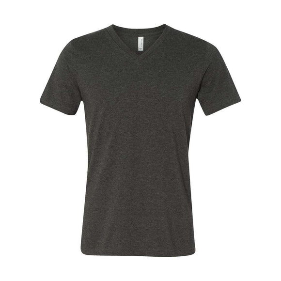 BELLA + CANVAS - Heather CVC V-Neck Tee - 3005CVC - Dark Grey Heather