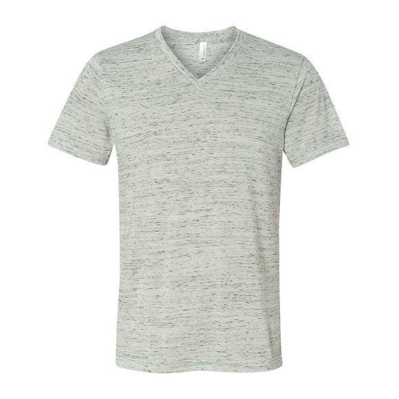 BELLA + CANVAS - Textured Jersey V-Neck Tee - 3655 - White Marble