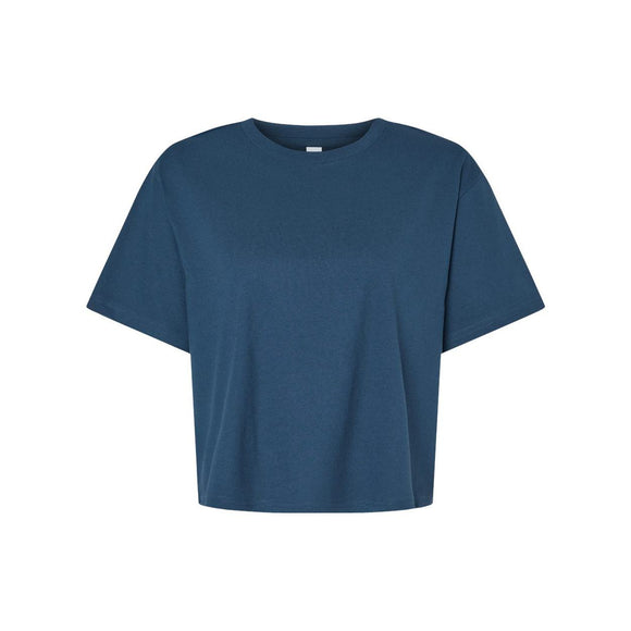 American Apparel - Women's Fine Jersey Boxy Tee - 102 - Sea Blue
