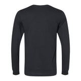 BELLA + CANVAS - Heather CVC Long Sleeve Tee - 3501CVC - Solid Black Blend