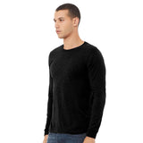 BELLA + CANVAS - Heather CVC Long Sleeve Tee - 3501CVC - Solid Black Blend