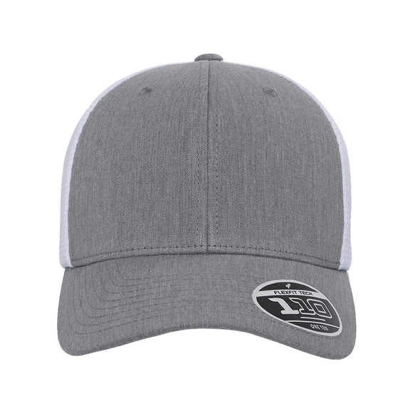 Flexfit - 110® Mesh-Back Cap - 110M - Heather Grey/ White
