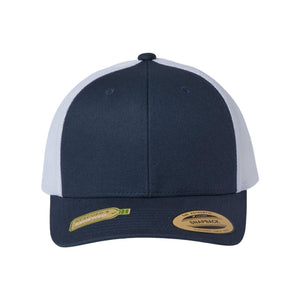 YP Classics - Sustainable Retro Trucker Cap - 6606R - Navy/ White