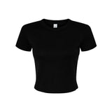 BELLA + CANVAS - Women's Micro Rib Baby Tee - 1010 - Solid Black Blend