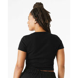 BELLA + CANVAS - Women's Micro Rib Baby Tee - 1010 - Solid Black Blend