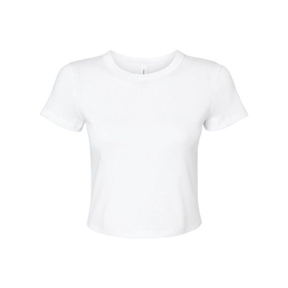 BELLA + CANVAS - Women's Micro Rib Baby Tee - 1010 - Solid White Blend