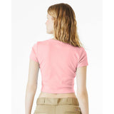 BELLA + CANVAS - Women's Micro Rib Baby Tee - 1010 - Solid Pink Blend