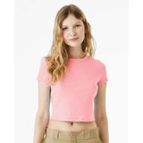 BELLA + CANVAS - Women's Micro Rib Baby Tee - 1010 - Solid Pink Blend