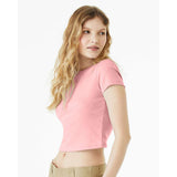 BELLA + CANVAS - Women's Micro Rib Baby Tee - 1010 - Solid Pink Blend