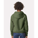 Gildan - Youth Softstyle® Midweight Hooded Sweatshirt - SF500B - Military Green