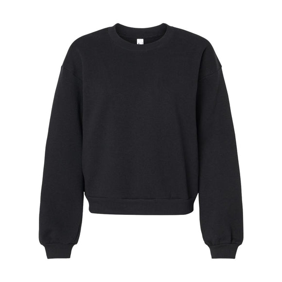American Apparel - Women's ReFlex Fleece Crewneck Sweatshirt - RF494 - Black