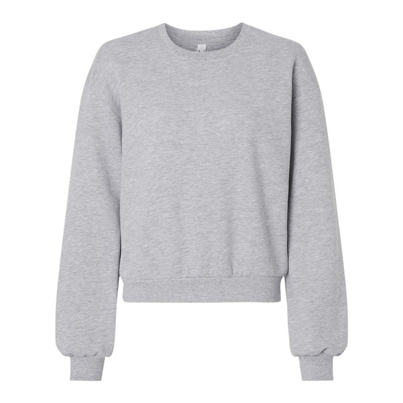 American Apparel - Women's ReFlex Fleece Crewneck Sweatshirt - RF494 - Heather Grey
