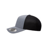 YP Classics - Five-Panel Retro Trucker Cap - 6506 - Heather/ Black