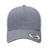 YP Classics - Five-Panel Retro Trucker Cap - 6506 - Heather/ White