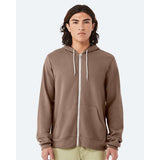 BELLA + CANVAS - Unisex Sponge Fleece Full-Zip Hoodie Sweatshirt - 3739 - Vintage Brown