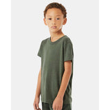 BELLA + CANVAS - Youth CVC Jersey Tee - 3001YCVC - Heather Military Green