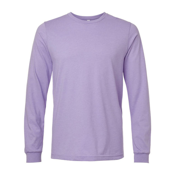 BELLA + CANVAS - Heather CVC Long Sleeve Tee - 3501CVC - Heather Dark Lavender