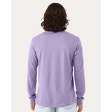 BELLA + CANVAS - Heather CVC Long Sleeve Tee - 3501CVC - Heather Dark Lavender