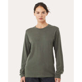 BELLA + CANVAS - Heather CVC Long Sleeve Tee - 3501CVC - Heather Military Green