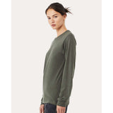 BELLA + CANVAS - Heather CVC Long Sleeve Tee - 3501CVC - Heather Military Green