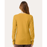 BELLA + CANVAS - Heather CVC Long Sleeve Tee - 3501CVC - Heather Mustard