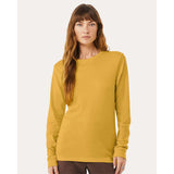 BELLA + CANVAS - Heather CVC Long Sleeve Tee - 3501CVC - Heather Mustard