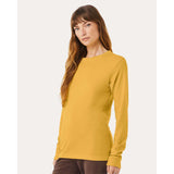 BELLA + CANVAS - Heather CVC Long Sleeve Tee - 3501CVC - Heather Mustard
