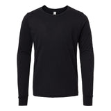 BELLA + CANVAS - Youth Heather CVC Long Sleeve Tee - 3501YCVC - Solid Black Blend