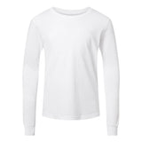 BELLA + CANVAS - Youth Heather CVC Long Sleeve Tee - 3501YCVC - Solid White Blend