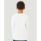 BELLA + CANVAS - Youth Heather CVC Long Sleeve Tee - 3501YCVC - Solid White Blend