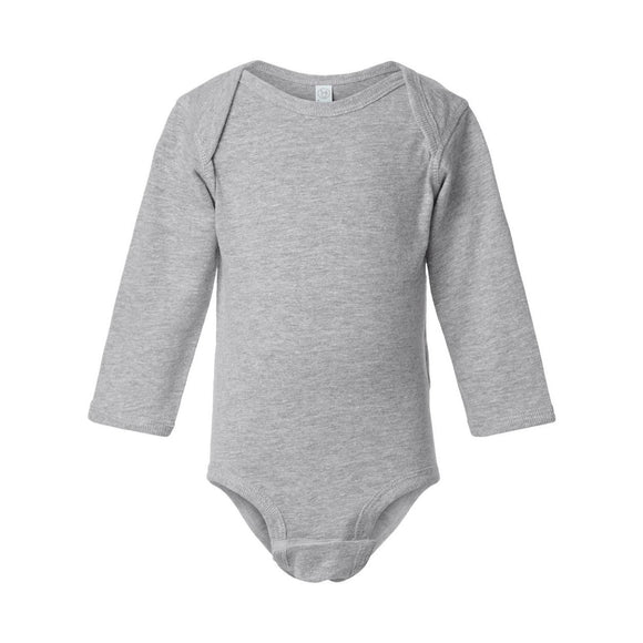 Rabbit Skins - Infant Fine Jersey Long Sleeve Bodysuit - 4421 - Heather