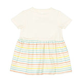 Rabbit Skins - Infant Fine Jersey Dress - 5330 - Natural/ Sunkissed Stripe