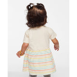 Rabbit Skins - Infant Fine Jersey Dress - 5330 - Natural/ Sunkissed Stripe