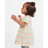 Rabbit Skins - Infant Fine Jersey Dress - 5330 - Natural/ Sunkissed Stripe