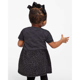 Rabbit Skins - Infant Fine Jersey Dress - 5330 - Vintage Smoke/ Black Leopard