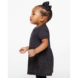 Rabbit Skins - Infant Fine Jersey Dress - 5330 - Vintage Smoke/ Black Leopard