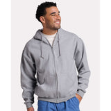 JERZEES - Unisex Rugged Full-Zip Hooded Sweatshirt - Z12MR - Athletic Heather