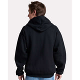 JERZEES - Unisex Rugged Full-Zip Hooded Sweatshirt - Z12MR - Black Ink