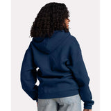 JERZEES - Unisex Rugged Full-Zip Hooded Sweatshirt - Z12MR - Washed Navy