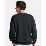 JERZEES - Unisex Ultimate CVC Crewneck Sweatshirt - IC48MR - Black Ink Heather