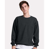 JERZEES - Unisex Ultimate CVC Crewneck Sweatshirt - IC48MR - Black Ink Heather