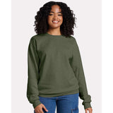 JERZEES - Unisex Ultimate CVC Crewneck Sweatshirt - IC48MR - Military Green Heather