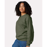 JERZEES - Unisex Ultimate CVC Crewneck Sweatshirt - IC48MR - Military Green Heather