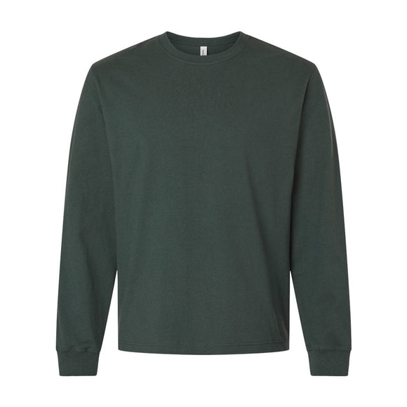 BELLA + CANVAS - Unisex 7.5 oz Heavyweight Long Sleeve Tee - 4651 - Hunter Green